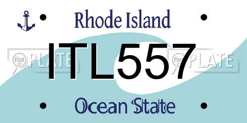ITL557 Rhode Island License Plate