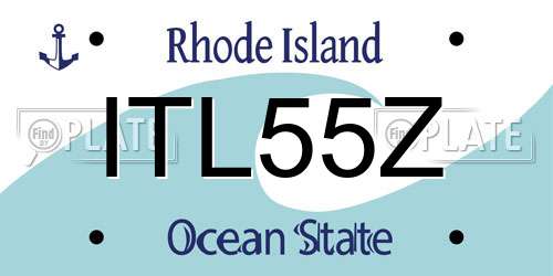 ITL55Z Rhode Island License Plate
