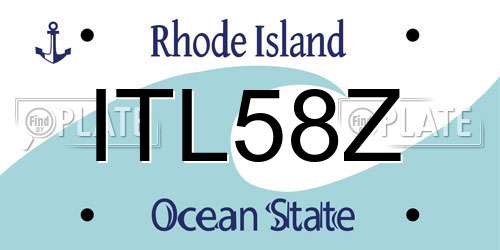 ITL58Z Rhode Island License Plate
