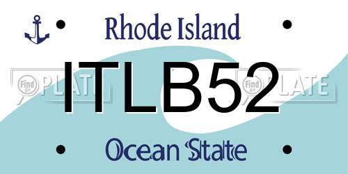 ITLB52 Rhode Island License Plate