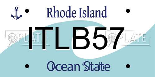 ITLB57 Rhode Island License Plate