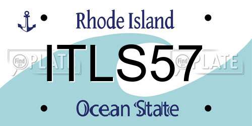 ITLS57 Rhode Island License Plate