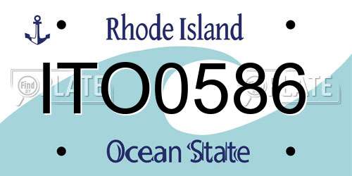ITO0586 Rhode Island License Plate