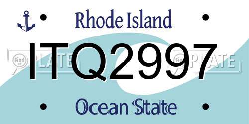 ITQ2997 Rhode Island License Plate