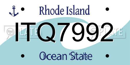 ITQ7992 Rhode Island License Plate