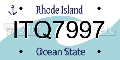 ITQ7997 Rhode Island License Plate