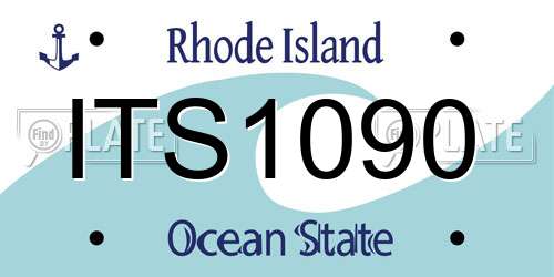 ITS1090 Rhode Island License Plate