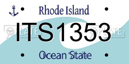 ITS1353 Rhode Island License Plate