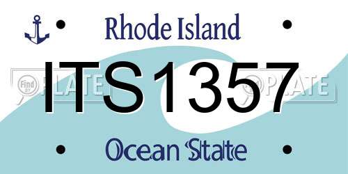 ITS1357 Rhode Island License Plate