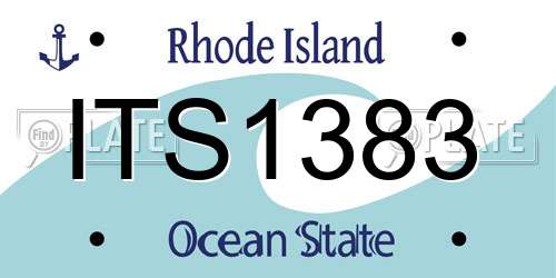 ITS1383 Rhode Island License Plate