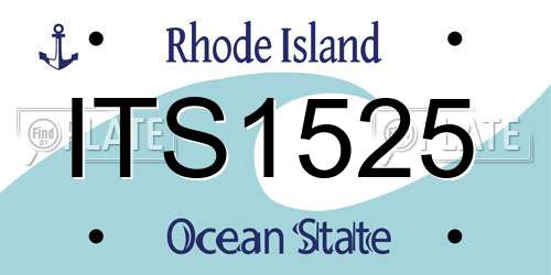ITS1525 Rhode Island License Plate