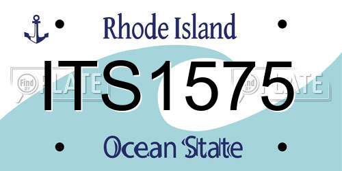 ITS1575 Rhode Island License Plate