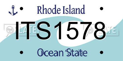 ITS1578 Rhode Island License Plate