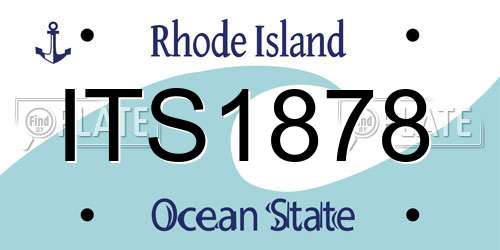 ITS1878 Rhode Island License Plate