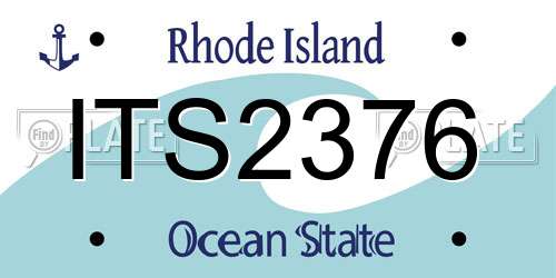 ITS2376 Rhode Island License Plate