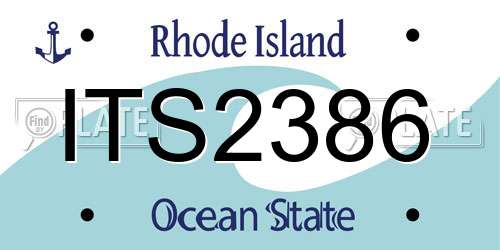 ITS2386 Rhode Island License Plate
