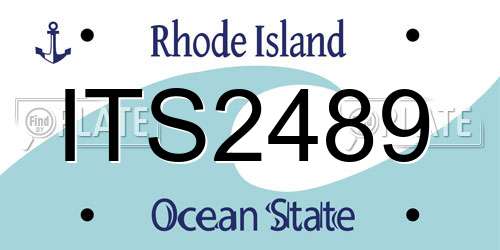 ITS2489 Rhode Island License Plate