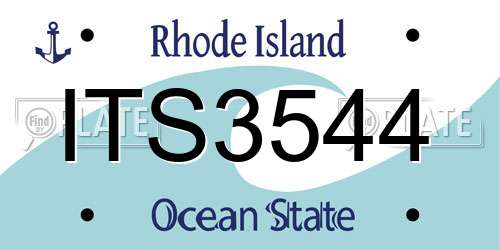 ITS3544 Rhode Island License Plate