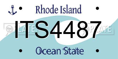 ITS4487 Rhode Island License Plate