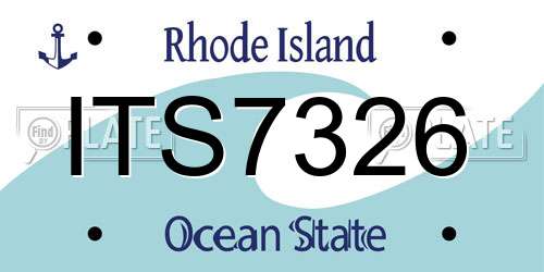 ITS7326 Rhode Island License Plate