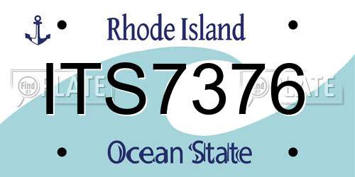 ITS7376 Rhode Island License Plate