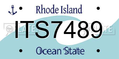 ITS7489 Rhode Island License Plate