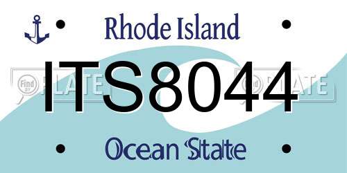 ITS8044 Rhode Island License Plate