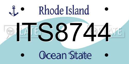 ITS8744 Rhode Island License Plate