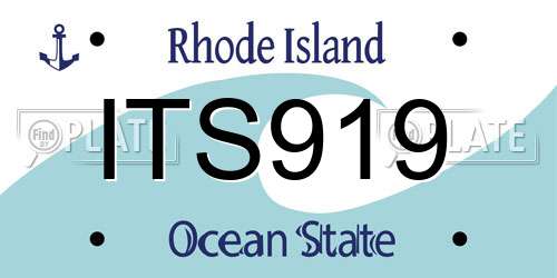 ITS919 Rhode Island License Plate