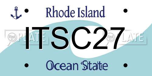 ITSC27 Rhode Island License Plate