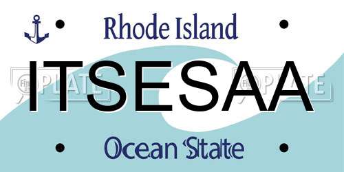 ITSESAA Rhode Island License Plate