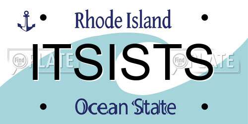 ITSISTS Rhode Island License Plate