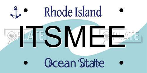 ITSMEE Rhode Island License Plate