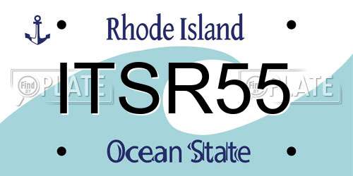 ITSR55 Rhode Island License Plate