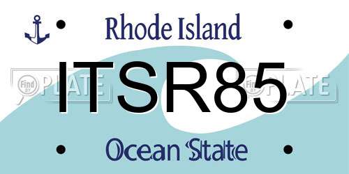 ITSR85 Rhode Island License Plate