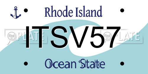 ITSV57 Rhode Island License Plate