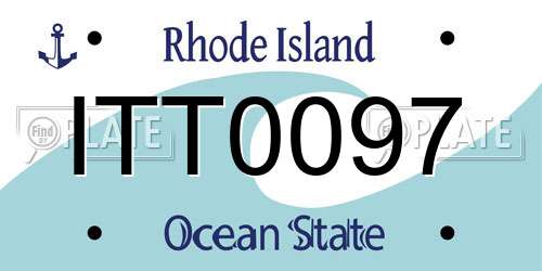 ITT0097 Rhode Island License Plate