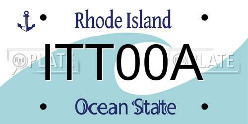 ITT00A Rhode Island License Plate