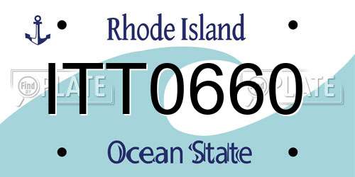 ITT0660 Rhode Island License Plate