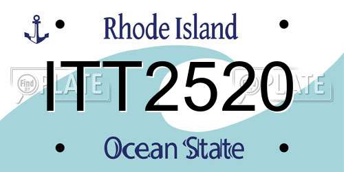 ITT2520 Rhode Island License Plate