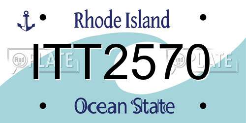 ITT2570 Rhode Island License Plate