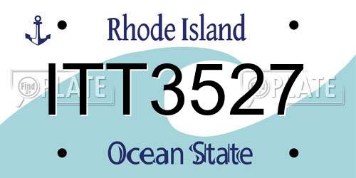 ITT3527 Rhode Island License Plate