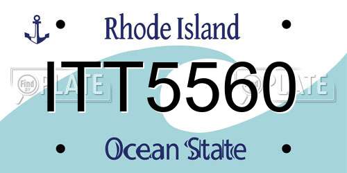 ITT5560 Rhode Island License Plate