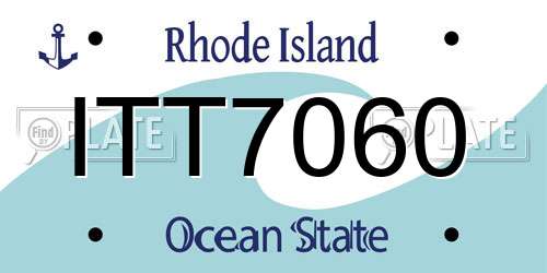 ITT7060 Rhode Island License Plate