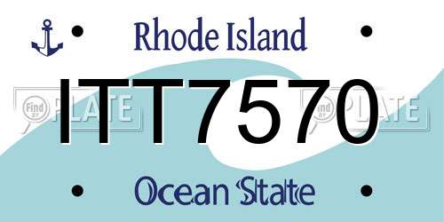 ITT7570 Rhode Island License Plate