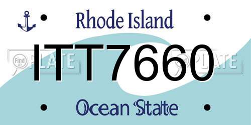 ITT7660 Rhode Island License Plate