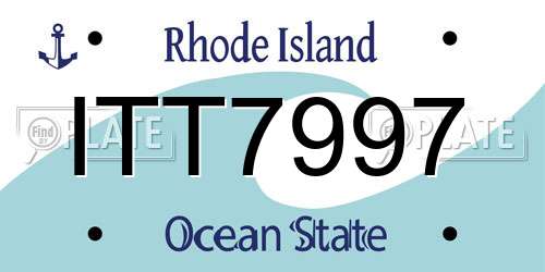 ITT7997 Rhode Island License Plate