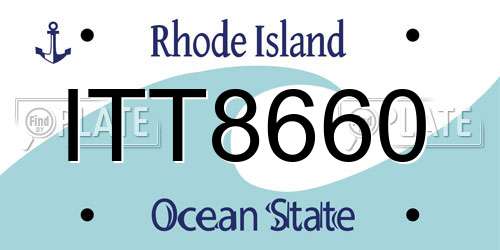ITT8660 Rhode Island License Plate