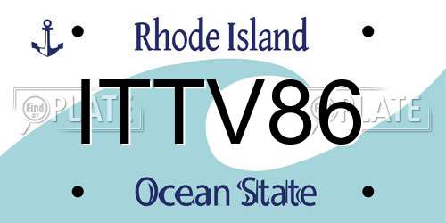 ITTV86 Rhode Island License Plate