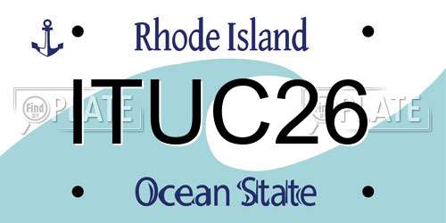 ITUC26 Rhode Island License Plate